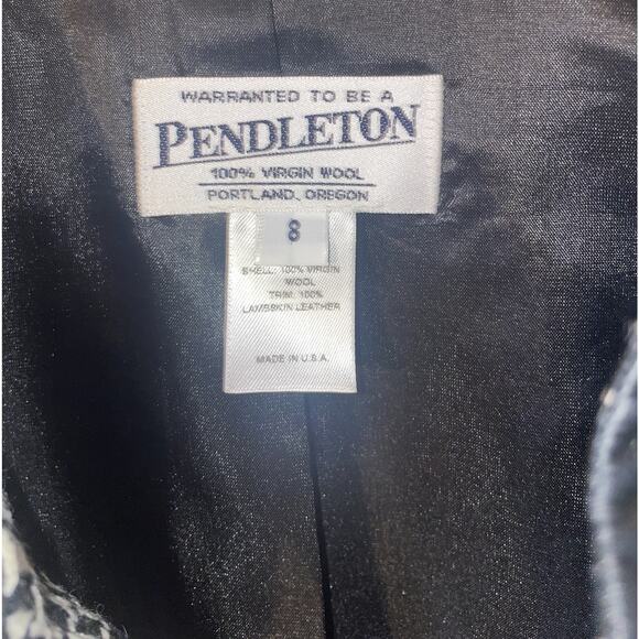 Pendleton Houndstooth Zippered Cardigan Sz 10 EUC - Picture 5 of 5